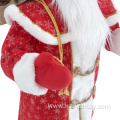 Festive Party Decoration Life-Size Polyester Standing Santa